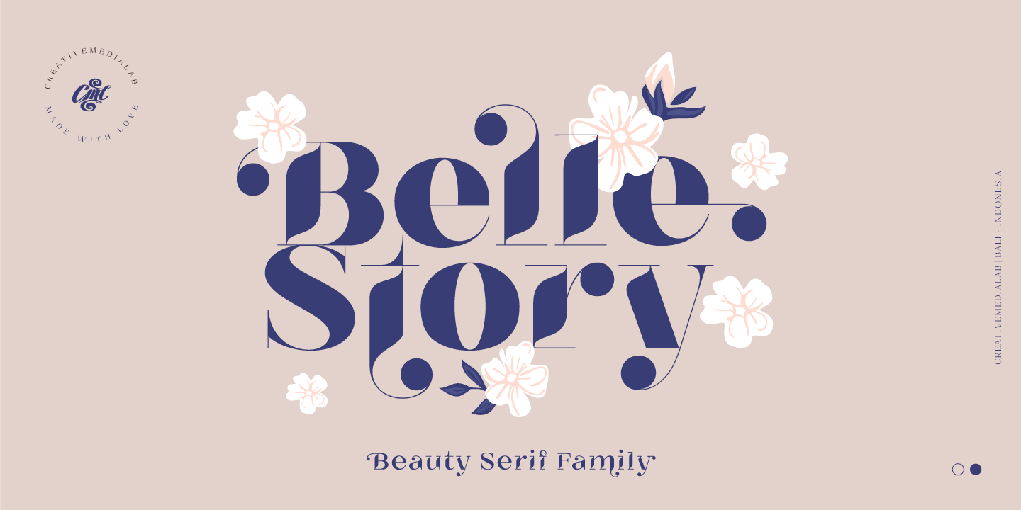 Ejemplo de fuente Belle Story Display SemiBold